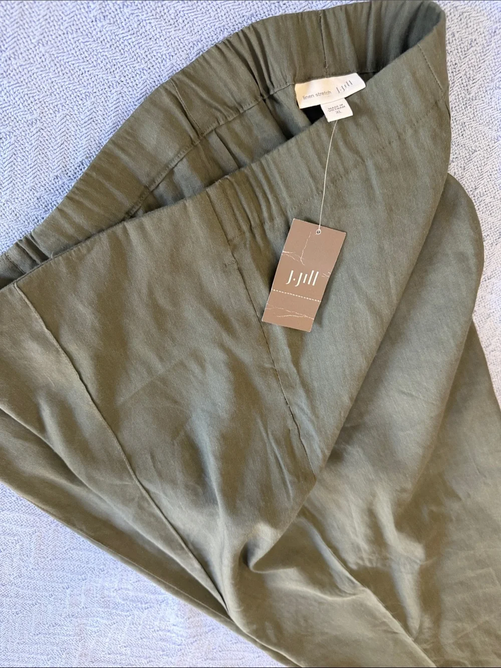 J. Jill Women’s Linen blend Casual Linen-Blend Stretch Chinos Capris
